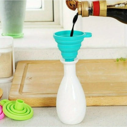 Collapsible, Foldable Silicone Kitchen Oil Funnel