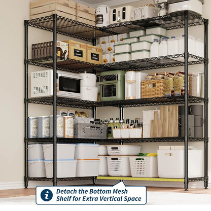 4/5 Tier Heavy Duty Adjustable Metal Pantry Shelving