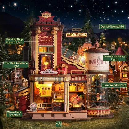 Robo-Time Dream Gift Factory, 3D Wooden Puzzle, Light and Music