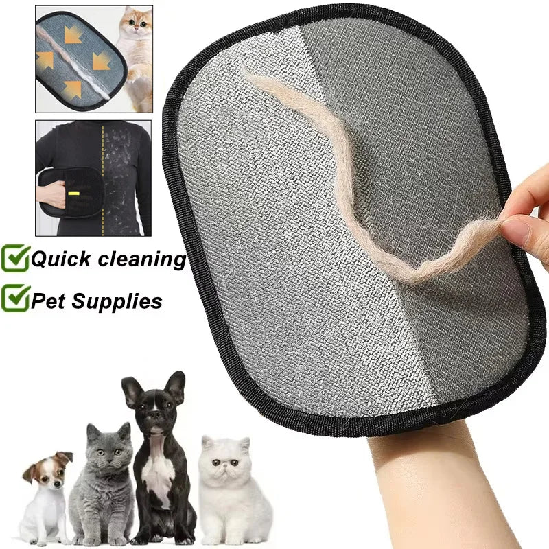 Clothes and Pet Dehairing Remover Glove, Washable