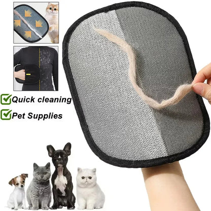 Clothes and Pet Dehairing Remover Glove, Washable