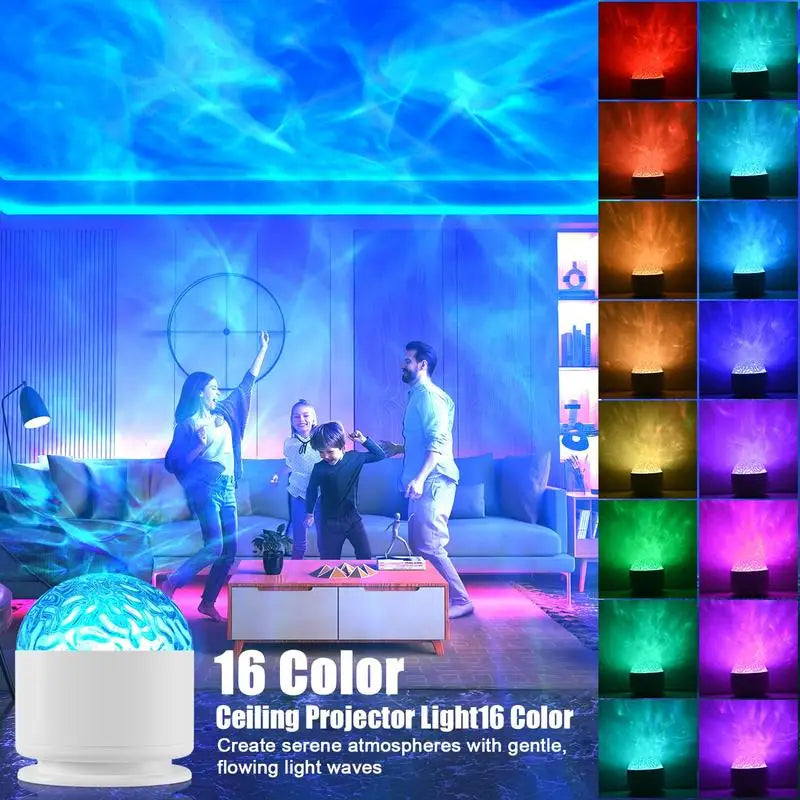 Starry Sky Night Light Projector with Rotating Stars, Soft Glow