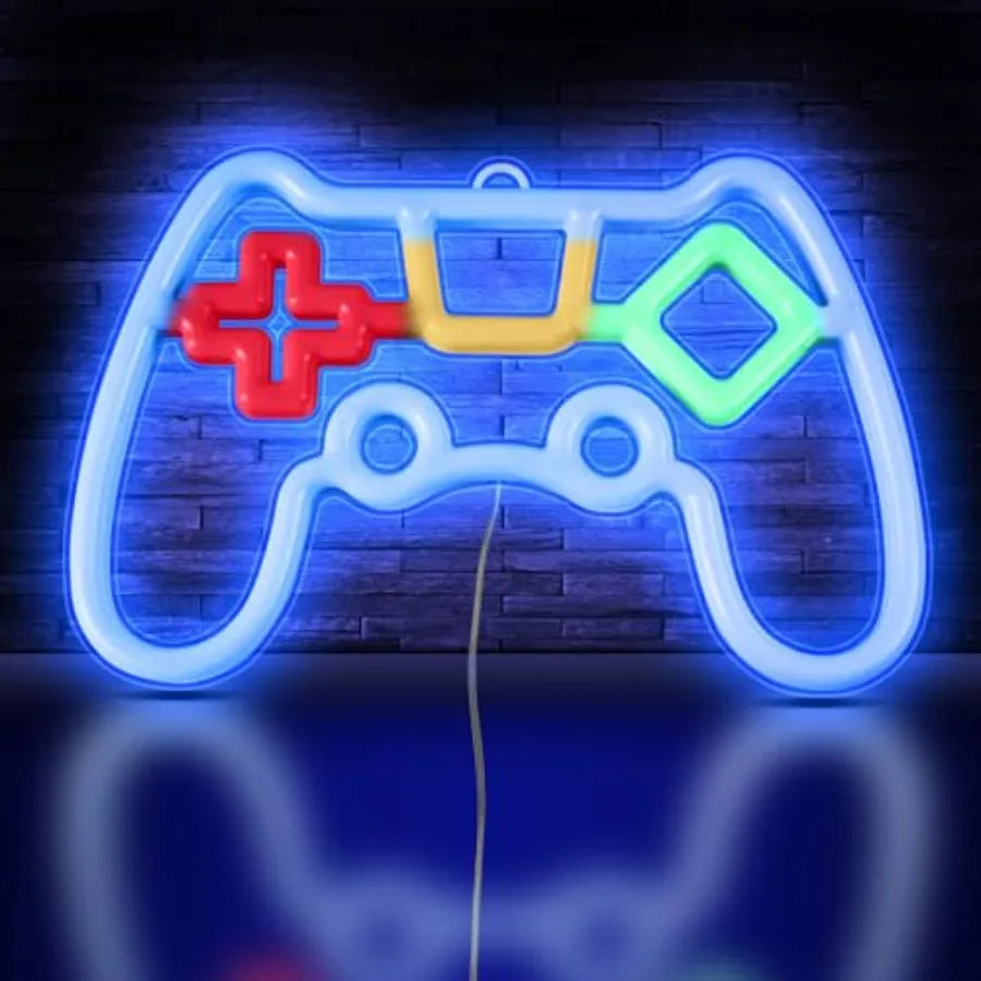LED Game Controller Shape Neon Light- USB/Battery Powered