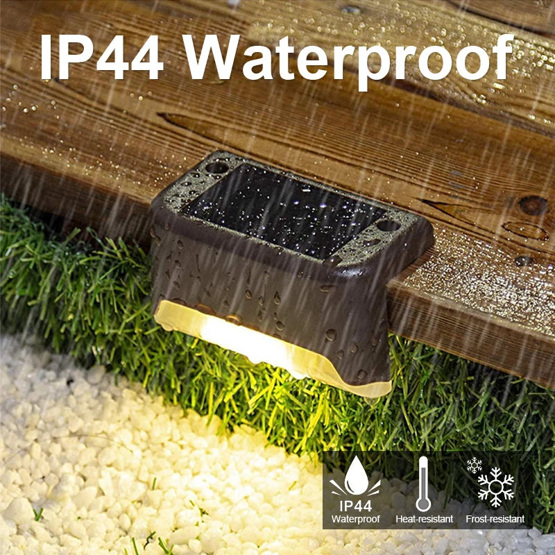 Outdoor Waterproof Solar Lights, Garden, Landscape, Step and Fence Lights