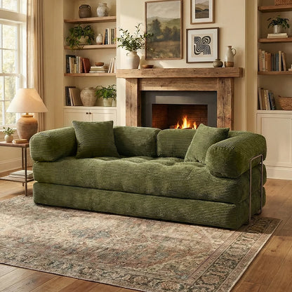 4:1 Queen Size Boneless Loveseat, Futon Sofa Bed 79"